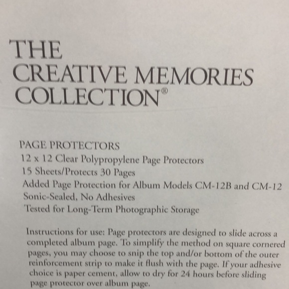 Creative Memories Page Protectors - Picture 2 of 3